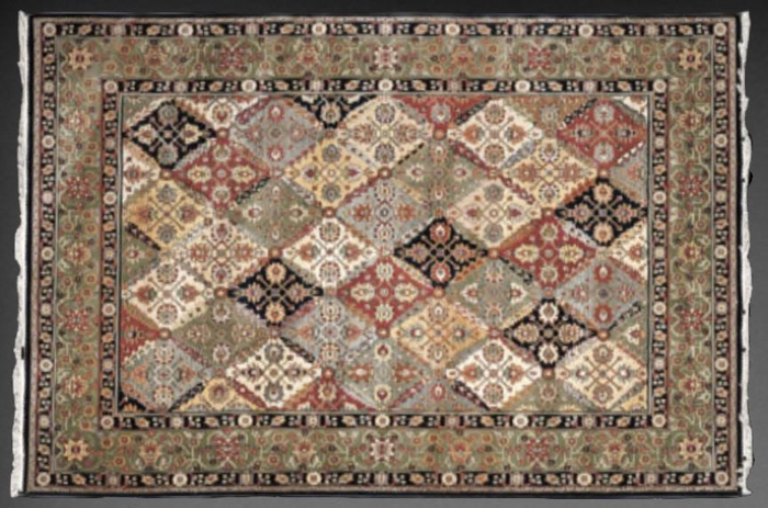 PoFA ~ Antique Persian Rug ~ diamonds