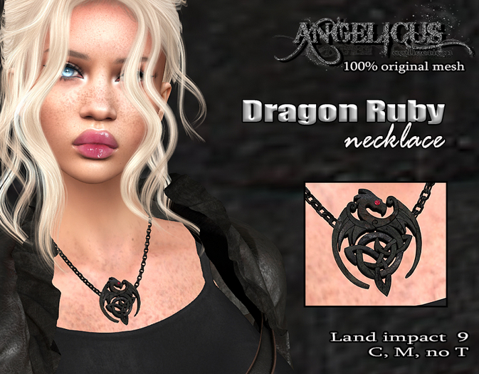 ::ANGELICUS:: dragon ruby necklace