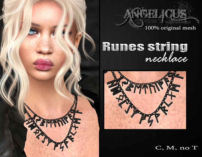 ::ANGELICUS:: Runes String necklace