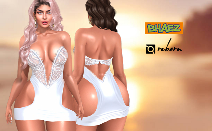 BZ - REBORN AMAYA DRESS WHITE