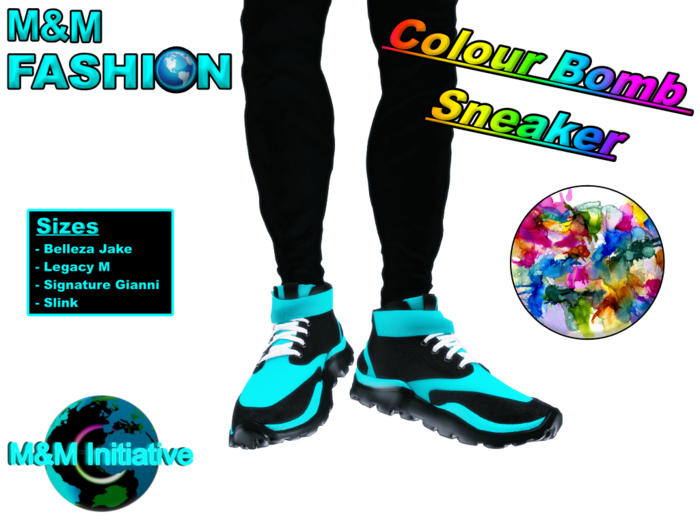 M&M Fashion - Colour Bomb Sneaker - Ini-Blue