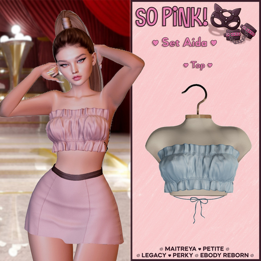 *So Pink!* - Set Aida top teal