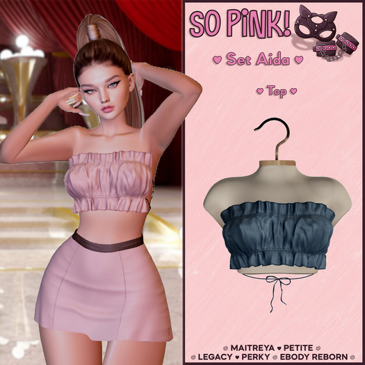 *So Pink!* - Set Aida top blue