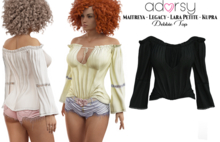 adorsy - Debbie Top Dark Black - Maitreya/Legacy/Lara Petite/Kupra