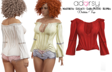 adorsy - Debbie Top Deep Red - Maitreya/Legacy/Lara Petite/Kupra