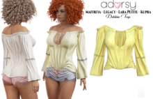 adorsy - Debbie Top Yellow - Maitreya/Legacy/Lara Petite/Kupra