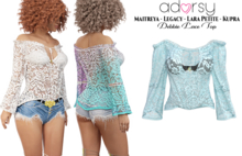 adorsy - Debbie Lace Top Light Blue - Maitreya/Legacy/Lara Petite/Kupra