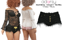 adorsy - Debbie Shorts Dark Black - Maitreya/Legacy/Kupra