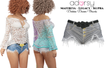 adorsy - Debbie Denim Shorts Grey - Maitreya/Legacy/Kupra