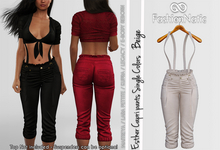Esther Capri Pants Beige - Maitreya Lara, Lara Petite, Kupra, Legacy, Reborn, Juicy - FashionNatic