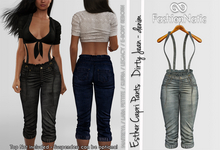 Esther Capri Pants Dirty Jeans Denim - Maitreya Lara, Lara Petite, Kupra, Legacy, Reborn, Juicy - FashionNatic