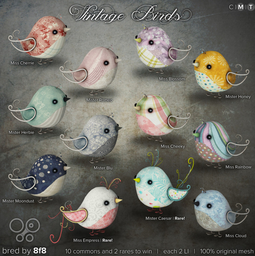 05 - 8f8 - Vintage Birds - Miss Rainbow (Boxed)