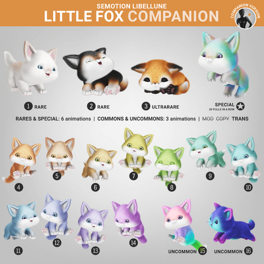 SEmotion Libellune Little Fox Companion COMMON 14