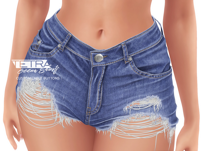 TETRA - Geena ripped shorts (Royal)