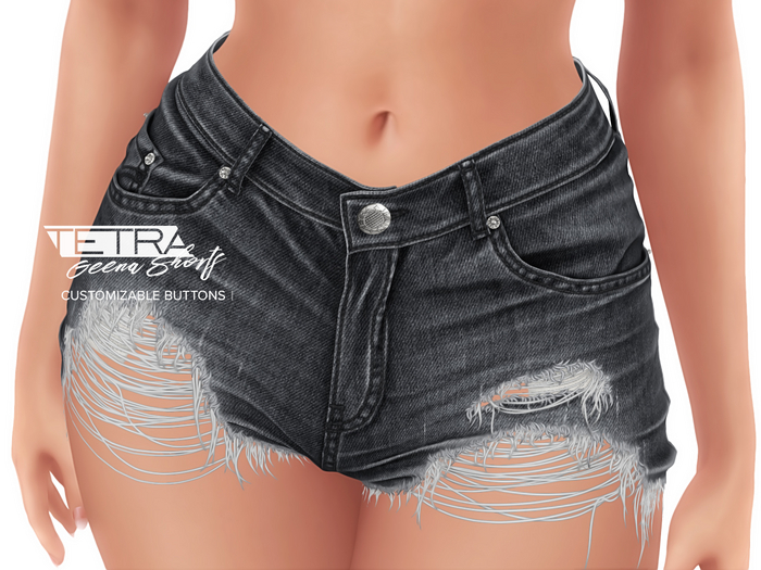 TETRA - Geena ripped shorts (Smoke)