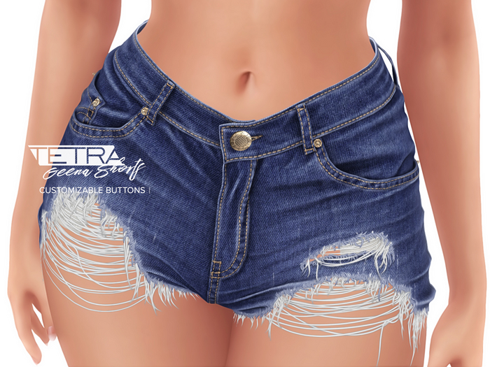 TETRA - Geena ripped shorts (Berry)