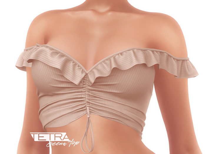 TETRA - Geena ruffle top (Cream)