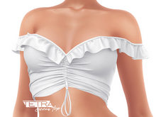 TETRA - Geena ruffle top (Snow)