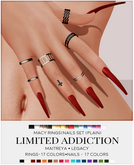 Limited Addiction - Macy Rings-Nails Set Plain
