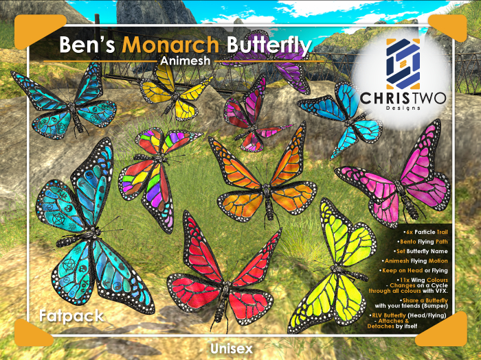 B's Monarch Butterfly - Fatpack - [Chris Two Designs]