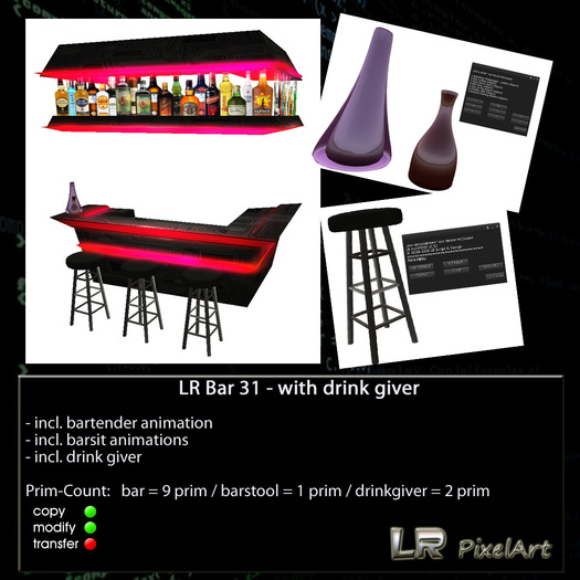 LR Bar 31 - with drink giver and bartender animation