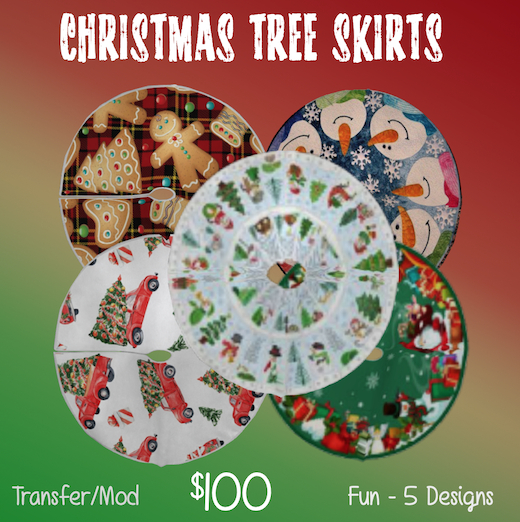 Christmas Tree Skirt Fun (Transfer)