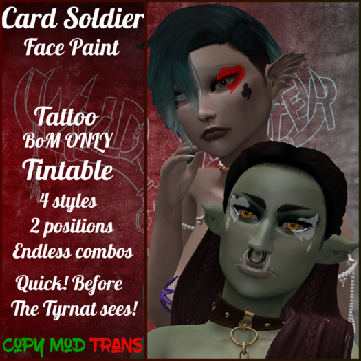 ~*WW*~ Card Soldier Facepaint
