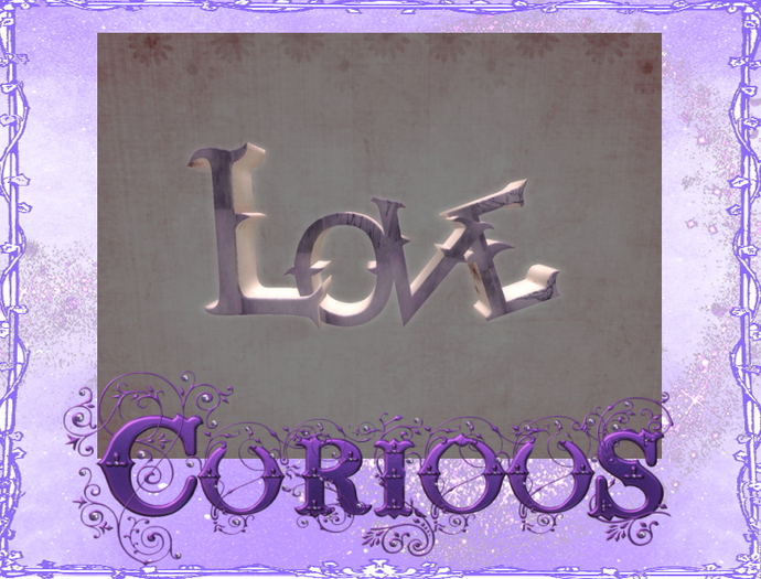 Curious Love sign/wall decal MP
