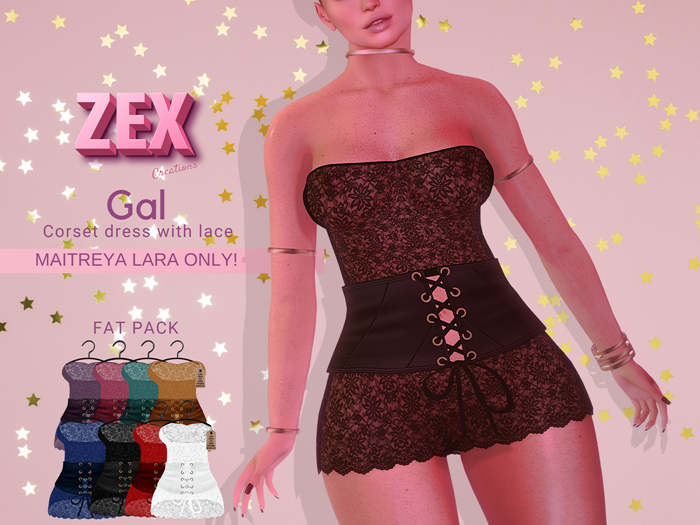 Gal - Corset dress with lace / FAT PACK