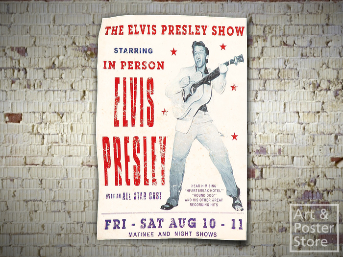 Elvis Concert | Rippled Peeling Poster 