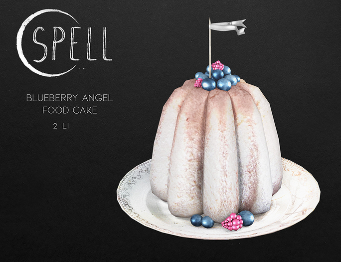 SPELL : Blueberry Angel Food Cake