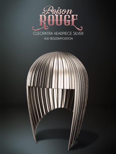POISON ROUGE Cleopatra Headpiece Silver