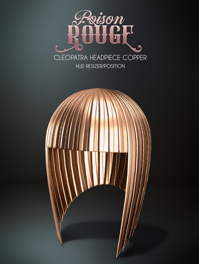 POISON ROUGE Cleopatra Headpiece Copper