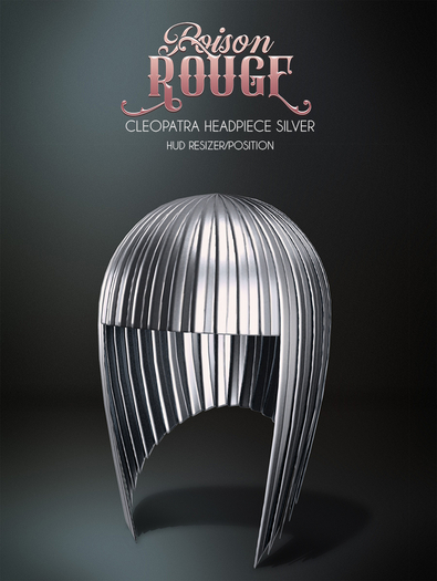POISON ROUGE Cleopatra Headpiece Blue Silver