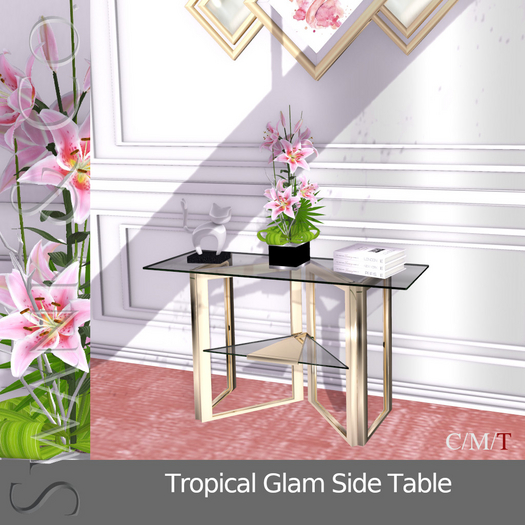 Swank & Co. Tropical Glam Side Table