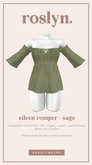 roslyn. eileen romper. sage [unpack]