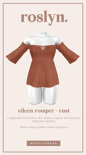 roslyn. eileen romper. rust [unpack]