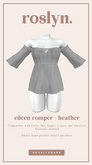 roslyn. eileen romper. heather [unpack]