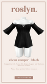 roslyn. eileen romper. black [unpack]