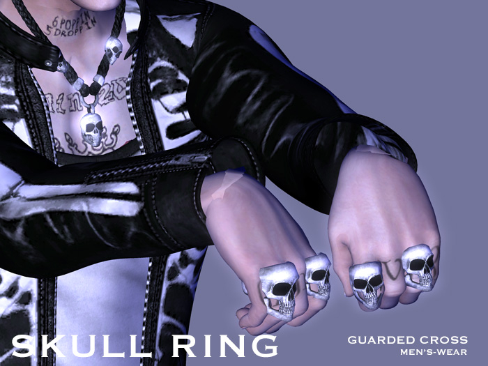 * Guarded Cross * Skull Ring