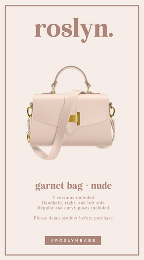 roslyn. garnet bag. nude [unpack]