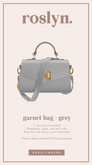 roslyn. garnet bag. grey [unpack]