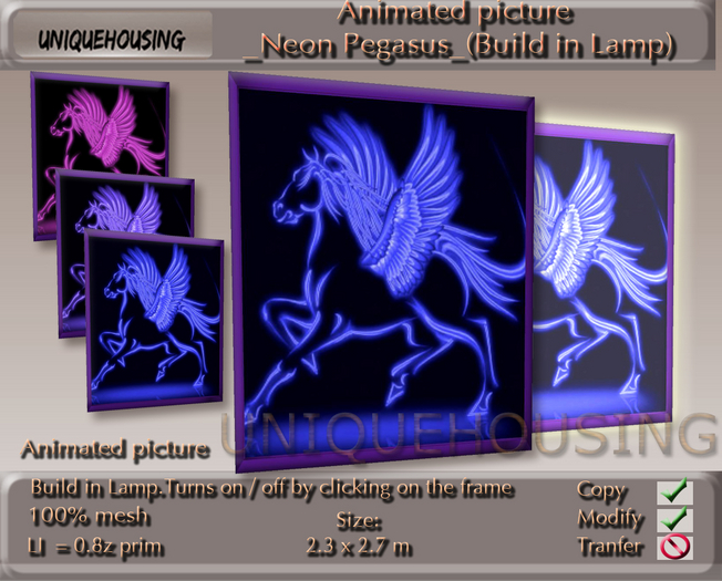 Animated picture _Neon Pegasus_(Build in Lamp)
