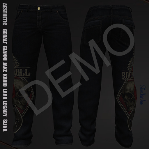 PANTS JEANS MAN ROCK 12 BLACK  DEMO