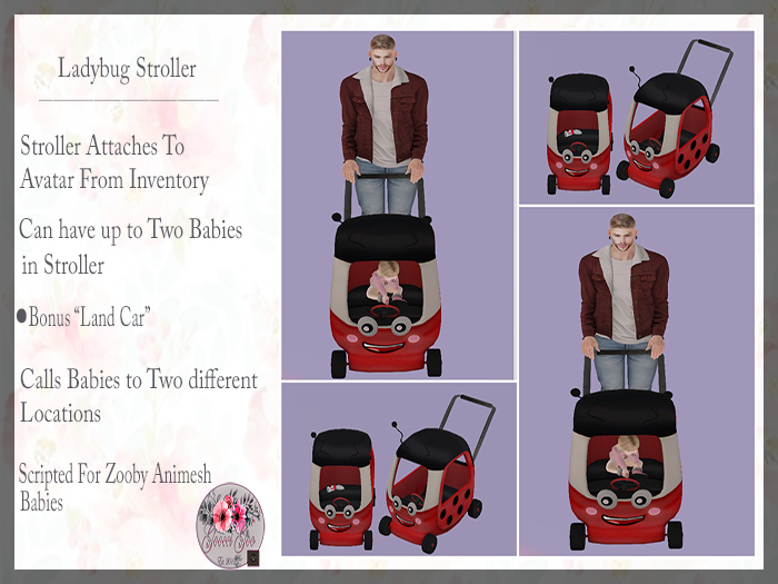 [GG] LADYBUG Stroller & Car 