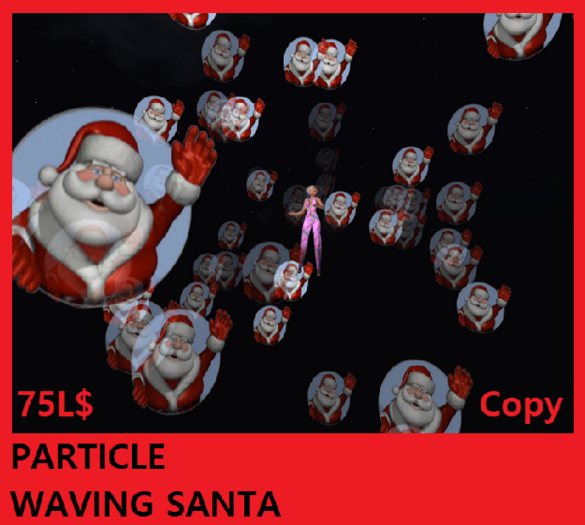 PARTICLE CHRISTMAS WAVING SANTA