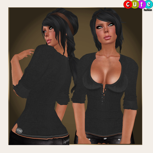 *Cute*_Quick top black