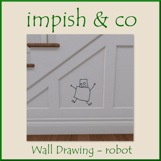 impish & co Kids Wall Drawing Box (robot)
