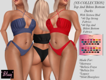 *BSASSY* {NS COLLECTION} TOP AND BIKINI BOTTOMS DARKS WITH HUD
