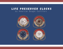 ABO - life preserver wall clock - g&w face